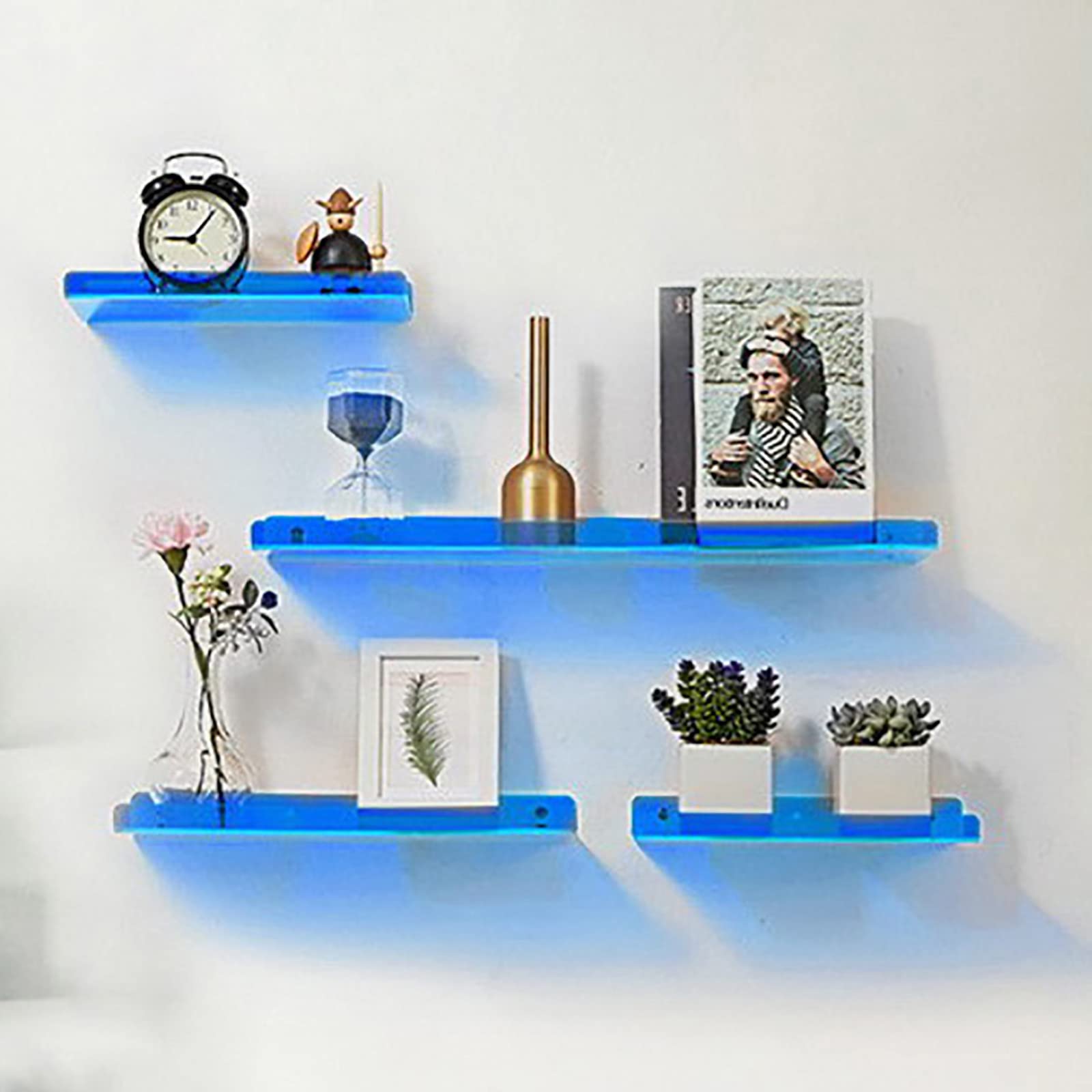 Amazon.com: VGHDXXNNHA Acrylic Floating Shelves, 4 Pack Thick